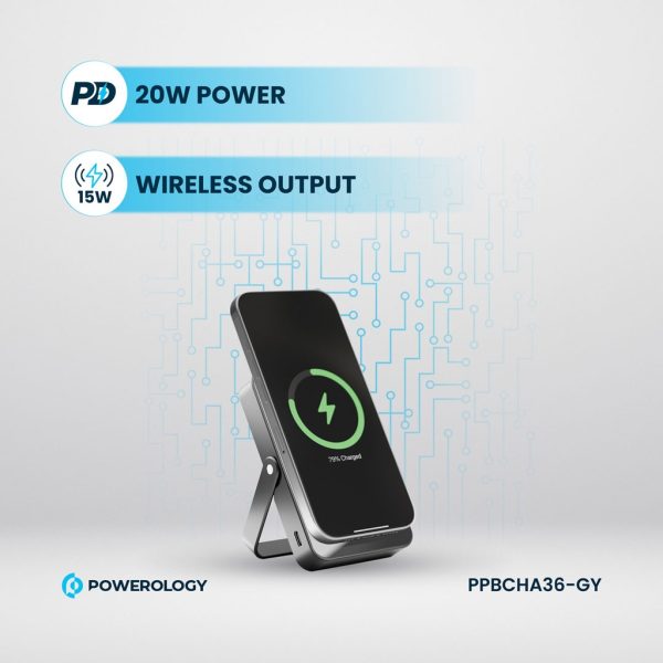 پاوربانک پاورولوژی مدل Powerology 10000mAh MagSafe Power Glass Surface PPBCHA36