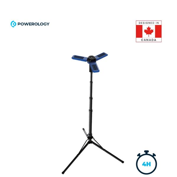 چراغ کمپینگ پاورولوژی با پنل خورشیدی Powerology Camping Solar Foldable Tripod LED Light