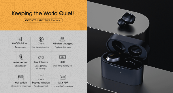 هدفون بی سیم شیائومی مدل QCY HT01 Wireless Earbuds