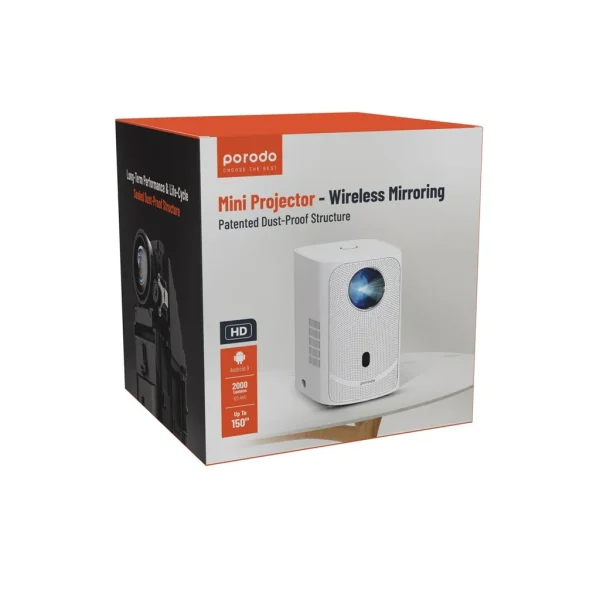 ویدیو پروژکتور پرودو Porodo 720P Projector Android 9