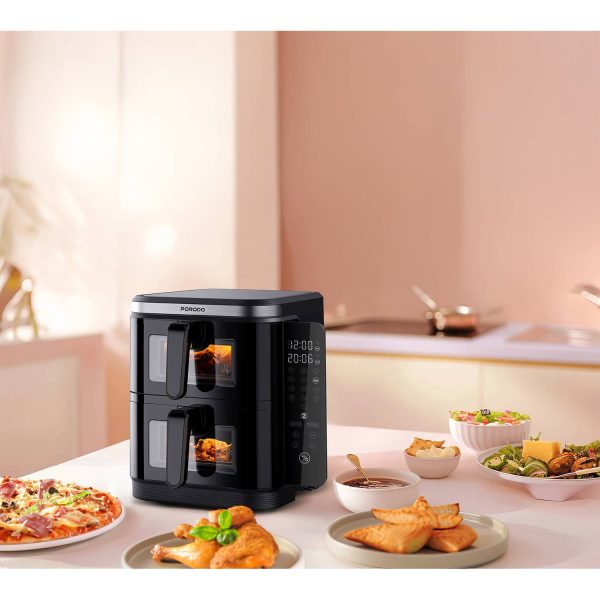 سرخکن و هوا پز بدون روغن دو طبقه پرودو مدل Porodo LFST087 2 stack air fryer