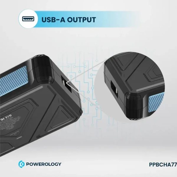پاوربانک خورشیدی 27000 پاورولوژی Powerology PPBCHA77 همراه با کابل متصل