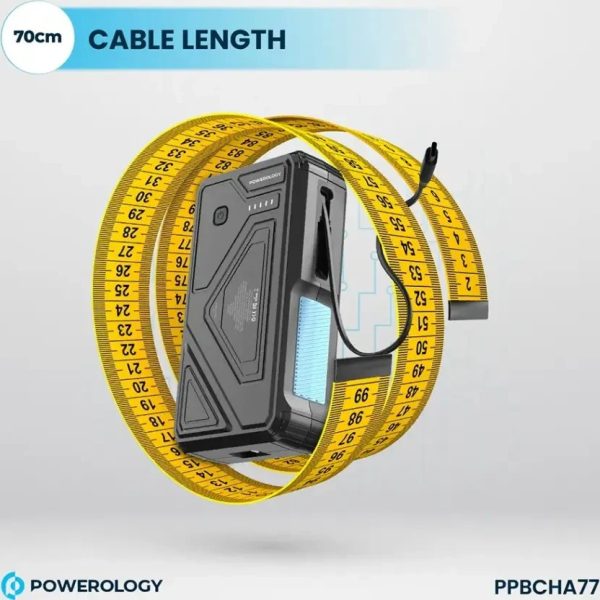 پاوربانک خورشیدی 27000 پاورولوژی Powerology PPBCHA77 همراه با کابل متصل