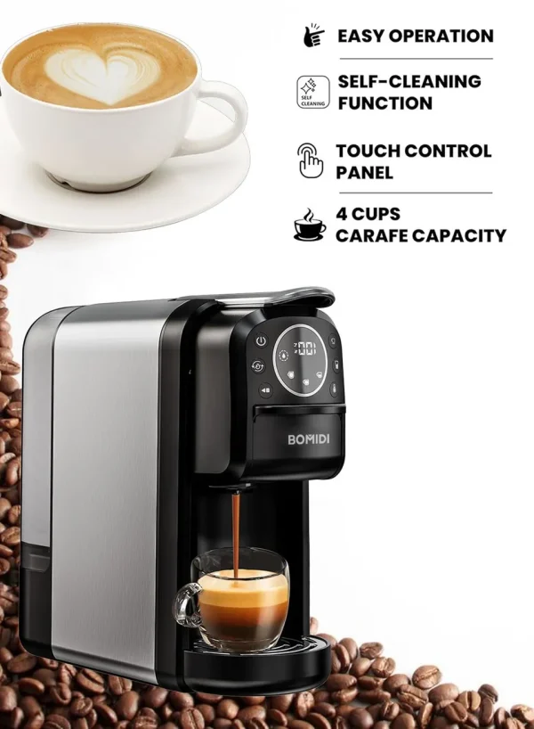 قهوه‌ساز ۳ در ۱ شیائومی Bomidi CM01 – مناسب Nespresso، Dolce Gusto و پودر قهوه