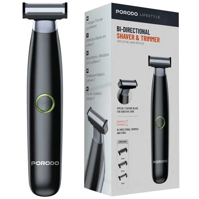 ریشتراش و ماشین اصلاح شارژی دو جهته پرودو Porodo PDLFST184BK